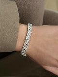 Silver Marquise Cut CZ Tennis Bracelet - CW1VPBRCLT00163 | Wholesale Stainless Steel Jewelry Catwalk Jewellery Europe