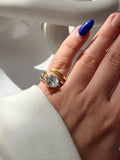 Gold Layered Oval CZ Statement Ring wholesale jewelry RINGS Catwalk Jewellery Europe