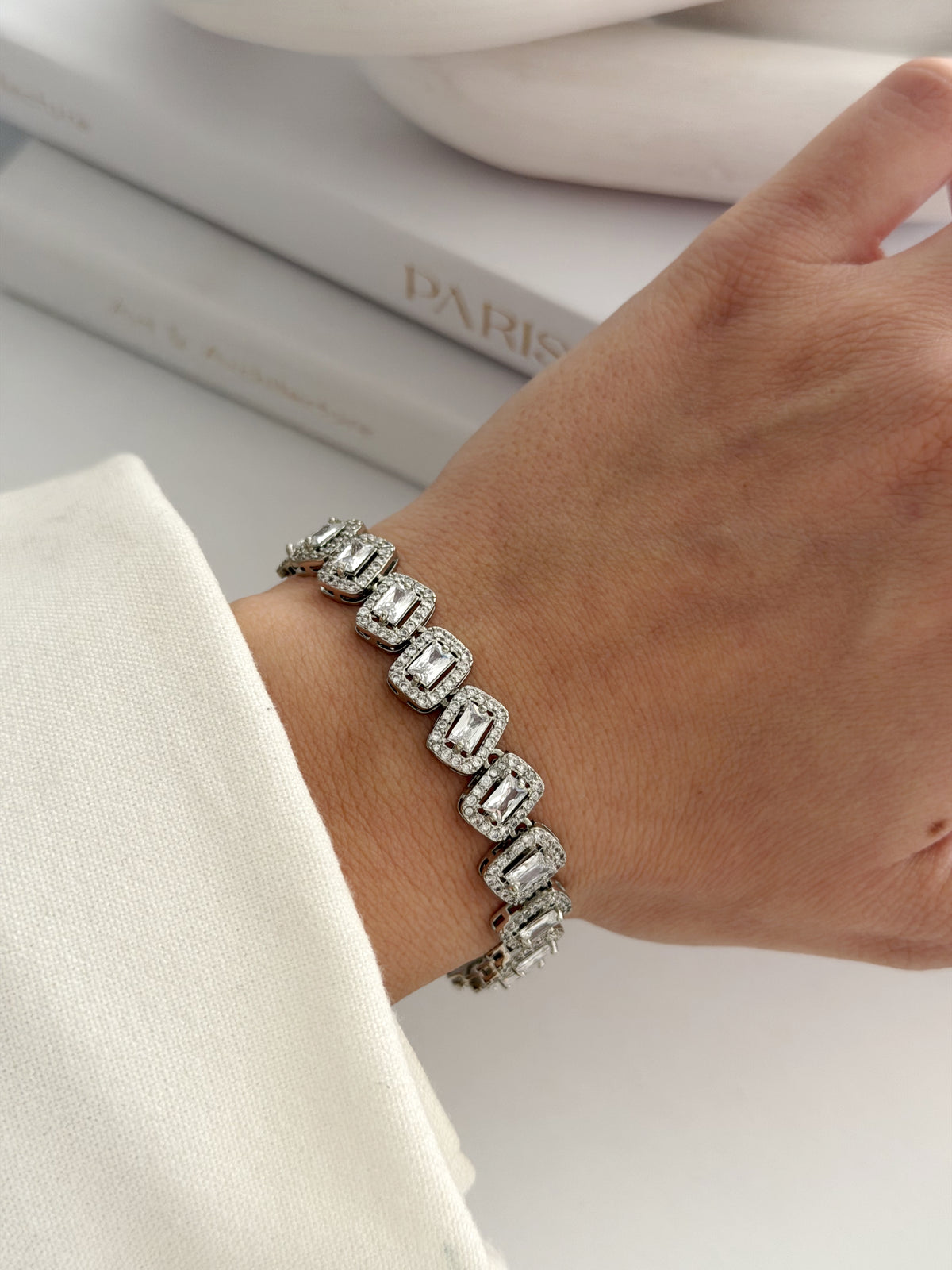 Rhodium Plated Cubic Zirconia Bracelets  – Catwalk Jewellery wholesale jewelry BRACELETS  Catwalk Jewellery Europe