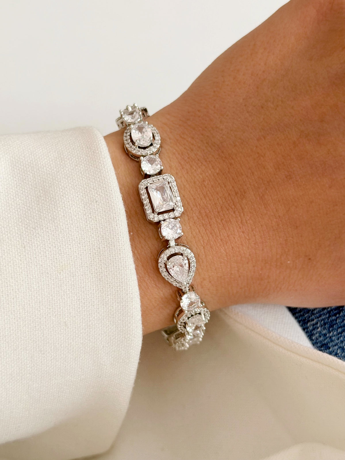 Rhodium Plated Cubic Zirconia Bracelets  – Catwalk Jewellery wholesale jewelry BRACELETS  Catwalk Jewellery Europe