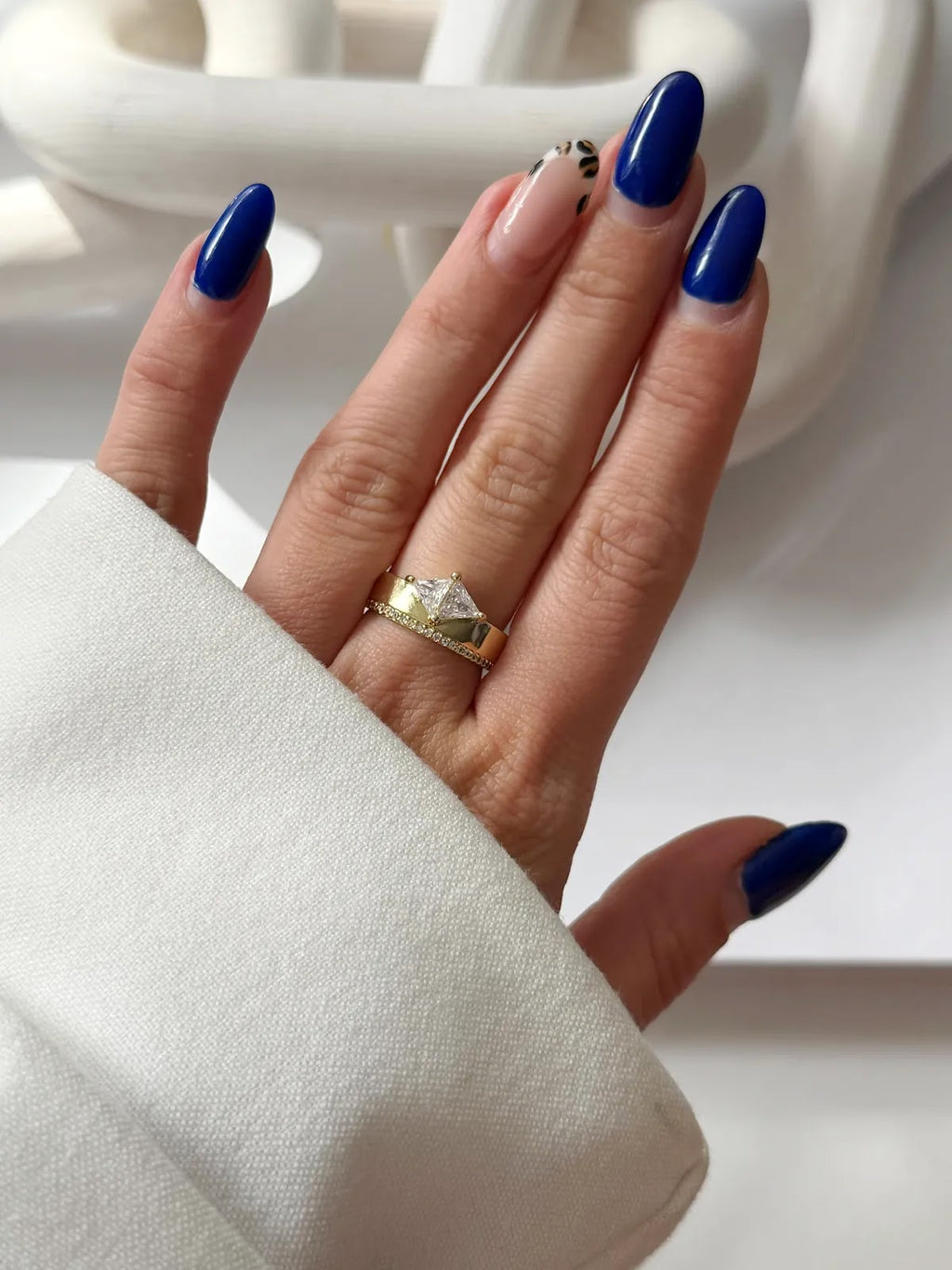 Gold Princess Cut CZ Split Shank Band Ring wholesale jewelry RINGS Catwalk Jewellery Europe