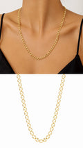 Gold Mariner Anchor Link Chain Necklace - CW1NKL0030 | Wholesale Stainless Steel Jewelry Catwalk Jewellery Europe