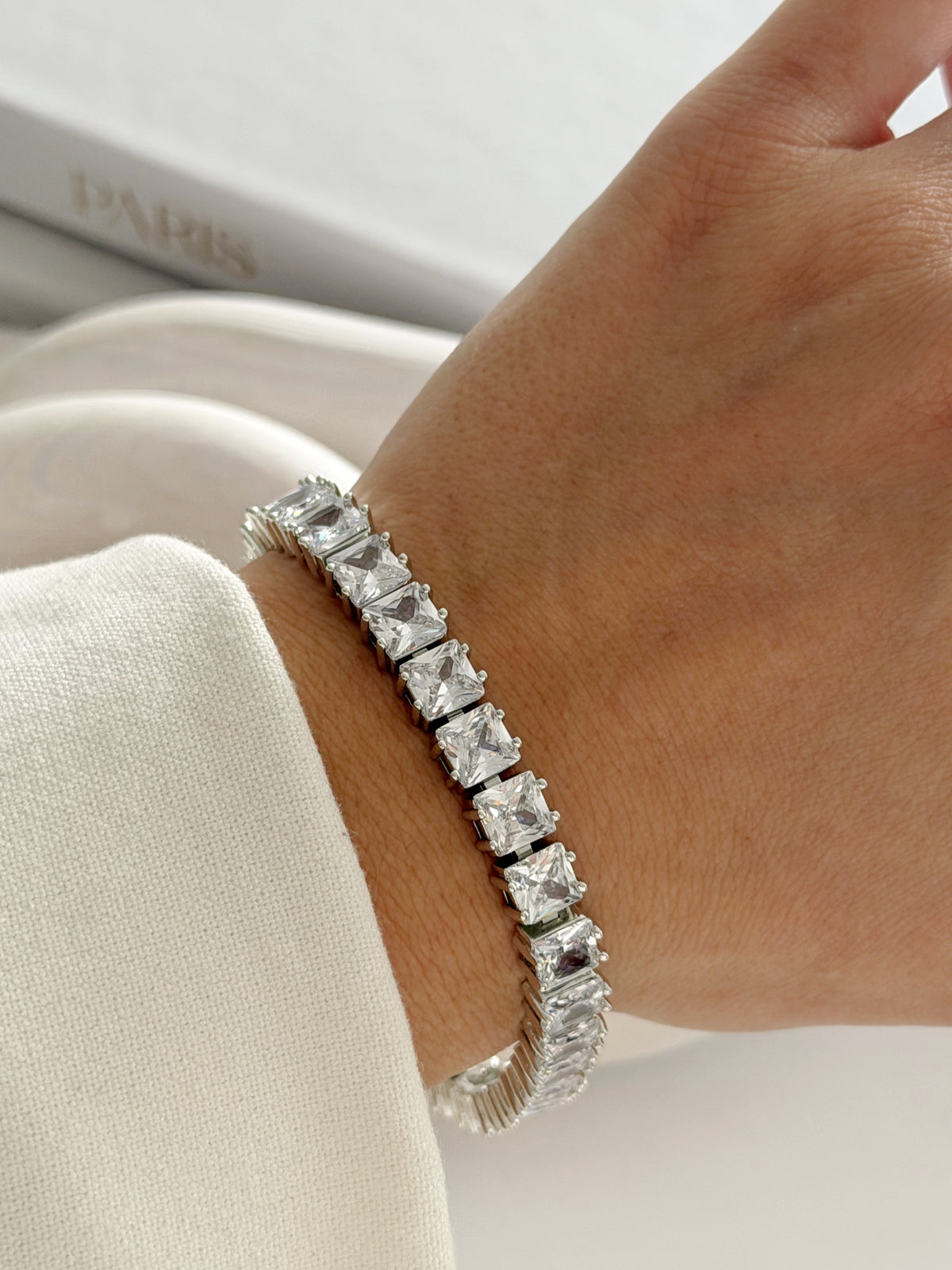 Rhodium Plated Cubic Zirconia Bracelets  – Catwalk Jewellery wholesale jewelry BRACELETS  Catwalk Jewellery Europe