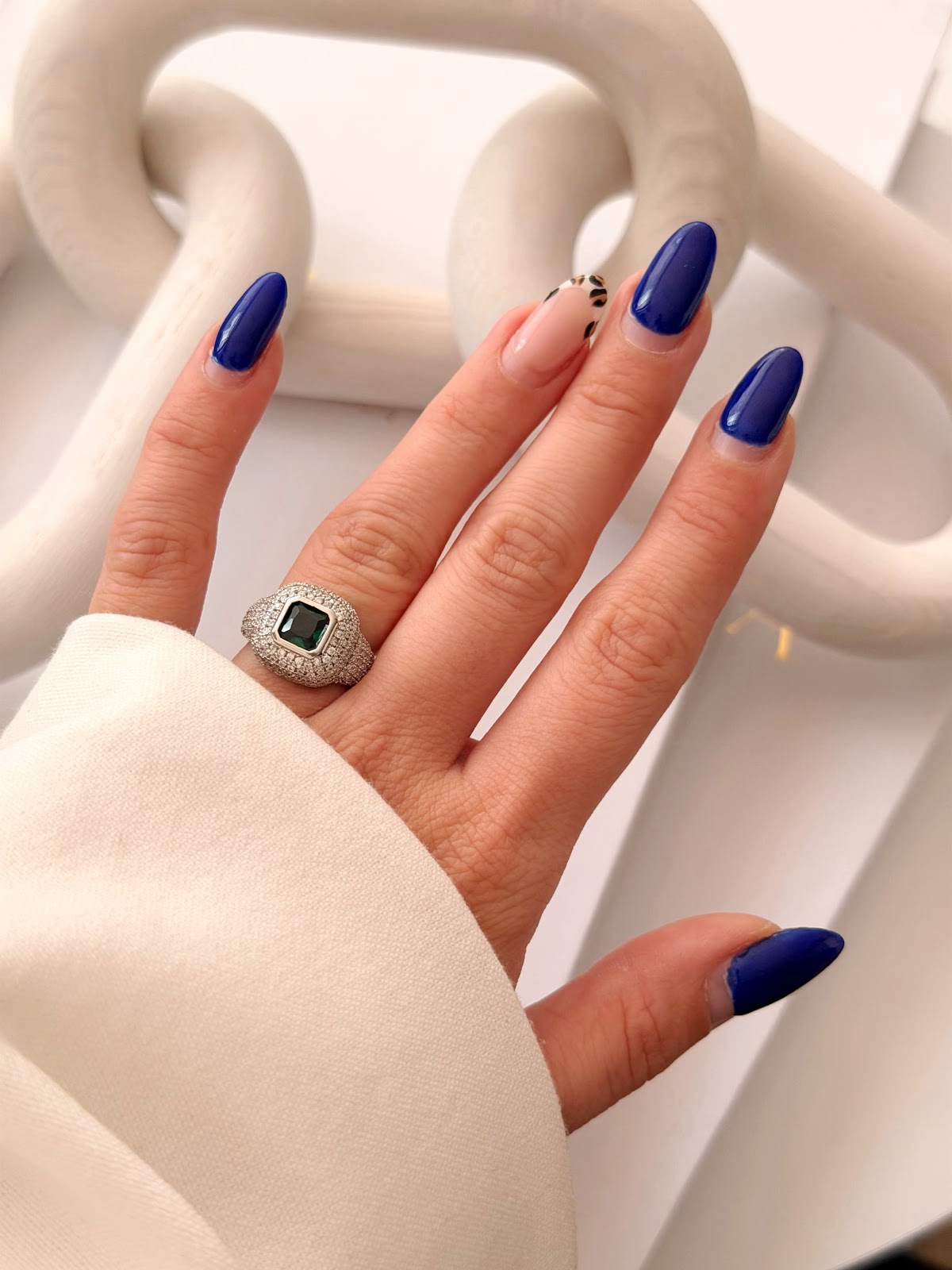 Silver CZ Pave Emerald Cut Green Stone Signet Ring - CW1RING00107 | Wholesale Stainless Steel Jewelry Catwalk Jewellery Europe