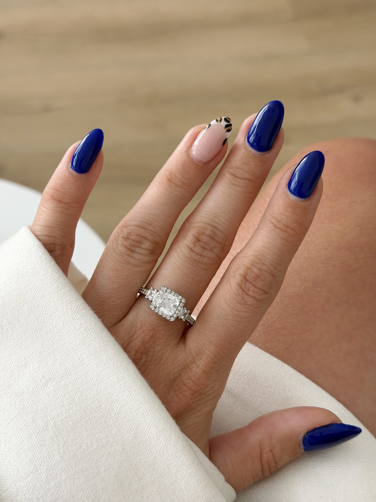 Silver Princess Cut CZ Three Stone Halo Ring - CW1RING00157 | Wholesale Stainless Steel Jewelry Catwalk Jewellery Europe