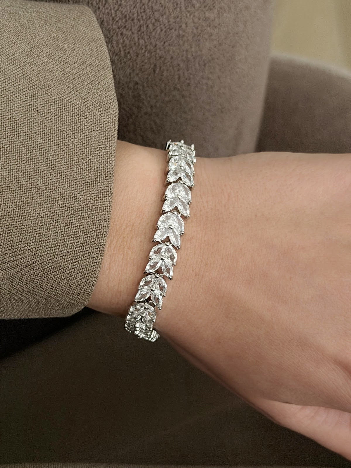 Silver Marquise Cut CZ Tennis Bracelet - CW1VPBRCLT00163 | Wholesale Stainless Steel Jewelry Catwalk Jewellery Europe