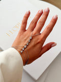 Silver CZ Pave Multi Star Waterfall Hand Chain - CW1HANDCHAIN0030 | Wholesale Stainless Steel Jewelry Catwalk Jewellery Europe
