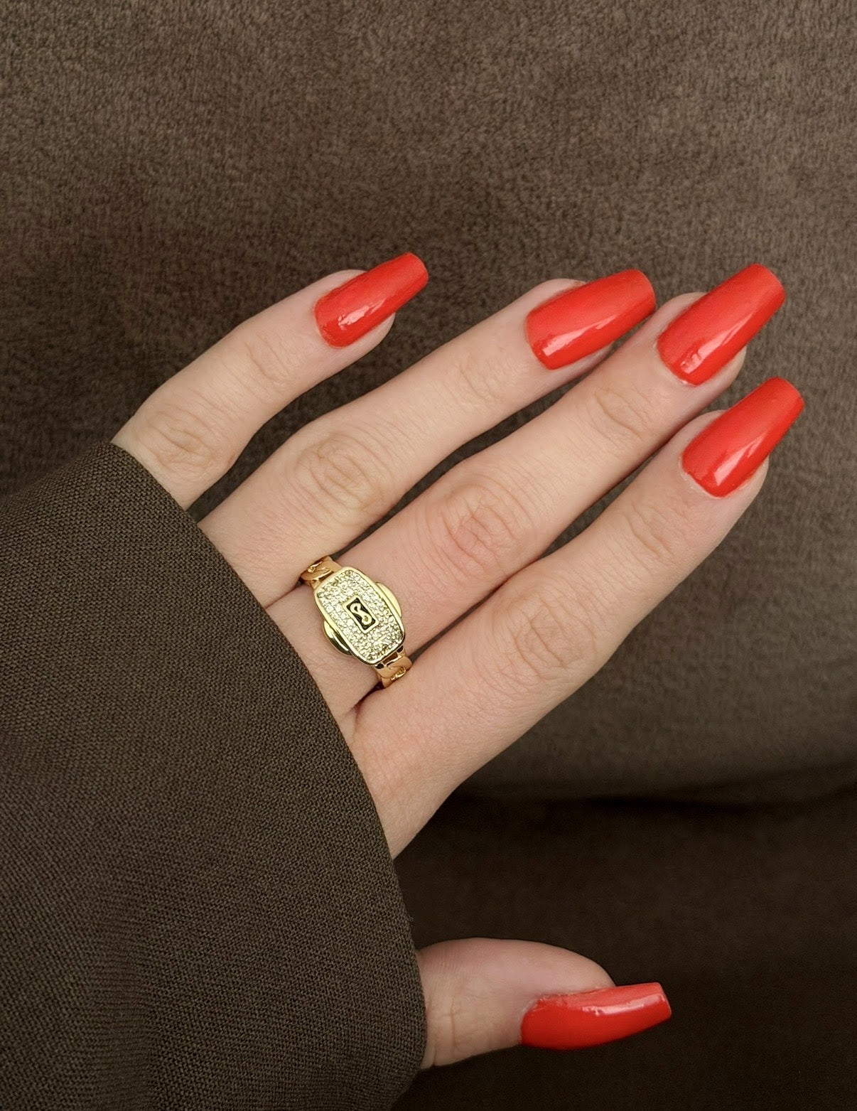 Gold CZ Pave Buckle Clasp Curb Chain Ring - CW1RING0097 | Wholesale Stainless Steel Jewelry Catwalk Jewellery Europe
