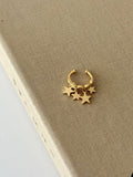 Gold Dangle Star Charms Band Ear Cuff - CW1EARCUFF0083 | Wholesale Stainless Steel Jewelry Catwalk Jewellery Europe