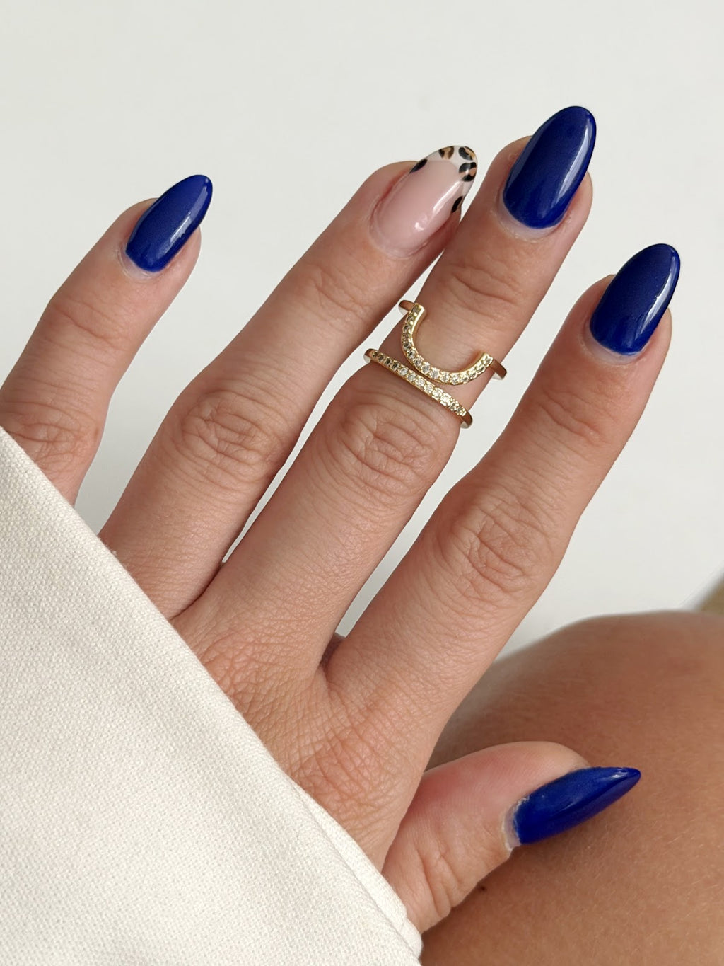 Gold CZ Pave Arch Nail Ring wholesale jewelry RINGS Catwalk Jewellery Europe
