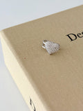 Silver CZ Pave Puffy Heart Ear Cuff - CW1EARCUFF0045 | Wholesale Stainless Steel Jewelry Catwalk Jewellery Europe