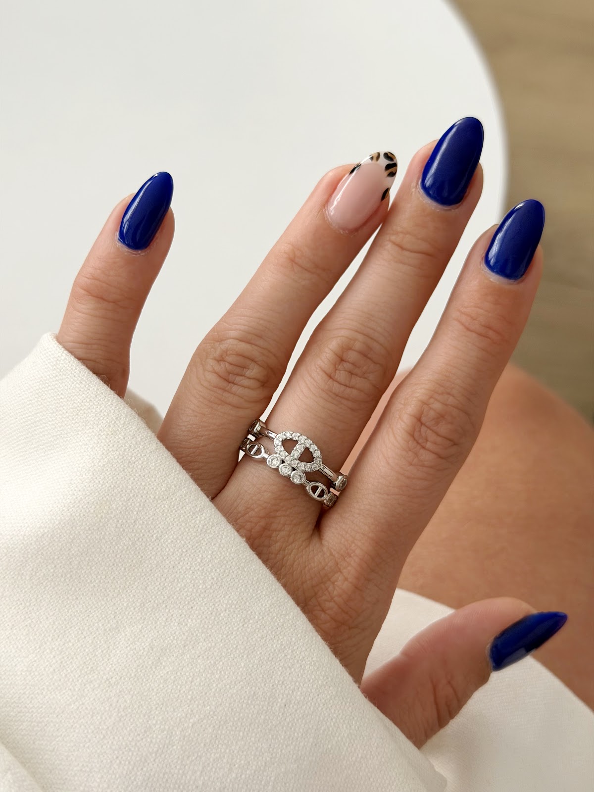 Silver CZ Pave Mariner Anchor Link Double Band Ring - CW1RING00162 | Wholesale Stainless Steel Jewelry Catwalk Jewellery Europe