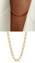 18K Gold Plated Stainless Steel U Link Gauge Chain Necklace Wholesale - CW1NKL00174 | Wholesale Stainless Steel Jewelry Catwalk Jewellery Europe
