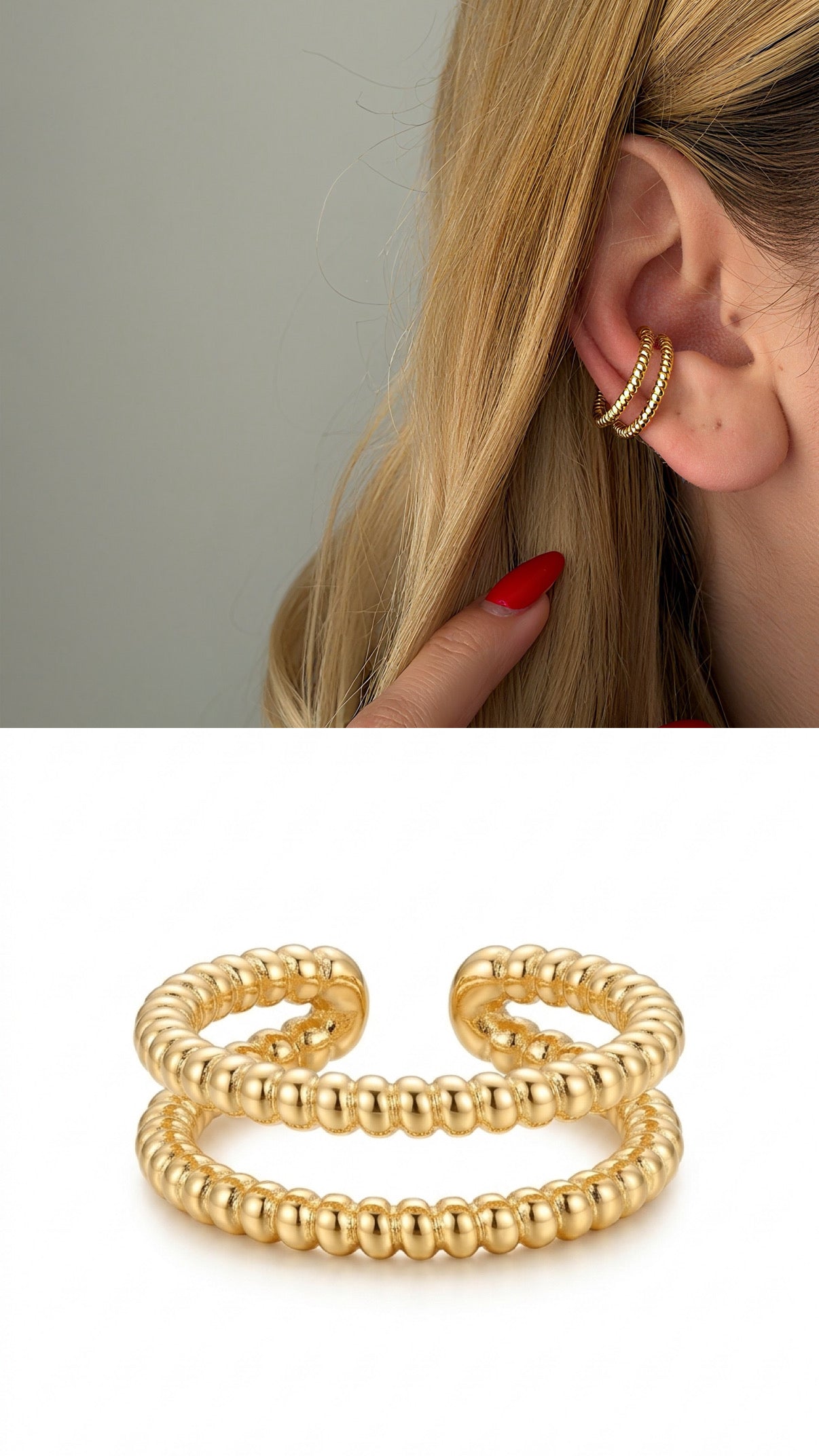 MY1VPEARC0033 gold-ear-cuff-stainless-steel-waterproof-trendy-wholesale-myaccessories wholesale jewelry EARCUFFS  Catwalk Jewellery Europe
