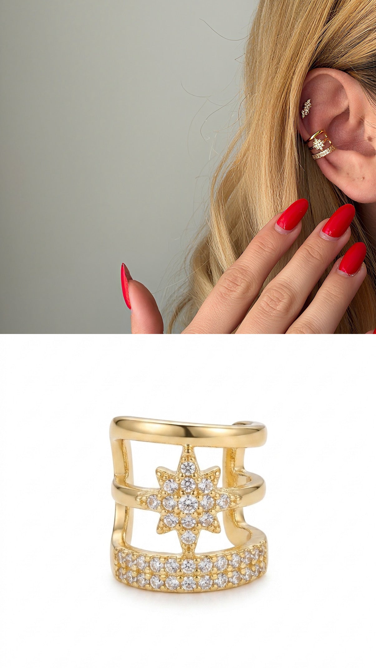 MY1VPEARC0040 gold-ear-cuff-stainless-steel-waterproof-trendy-wholesale-myaccessories wholesale jewelry EARCUFFS  Catwalk Jewellery Europe