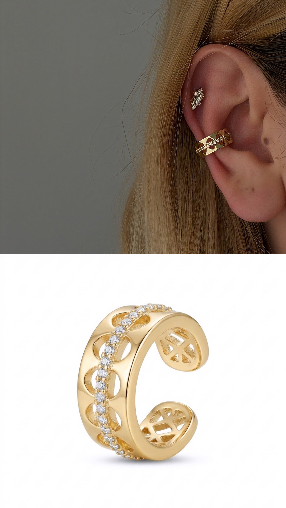 MY1VPEARC0048 gold-ear-cuff-stainless-steel-waterproof-trendy-wholesale-myaccessories wholesale jewelry EARCUFFS  Catwalk Jewellery Europe
