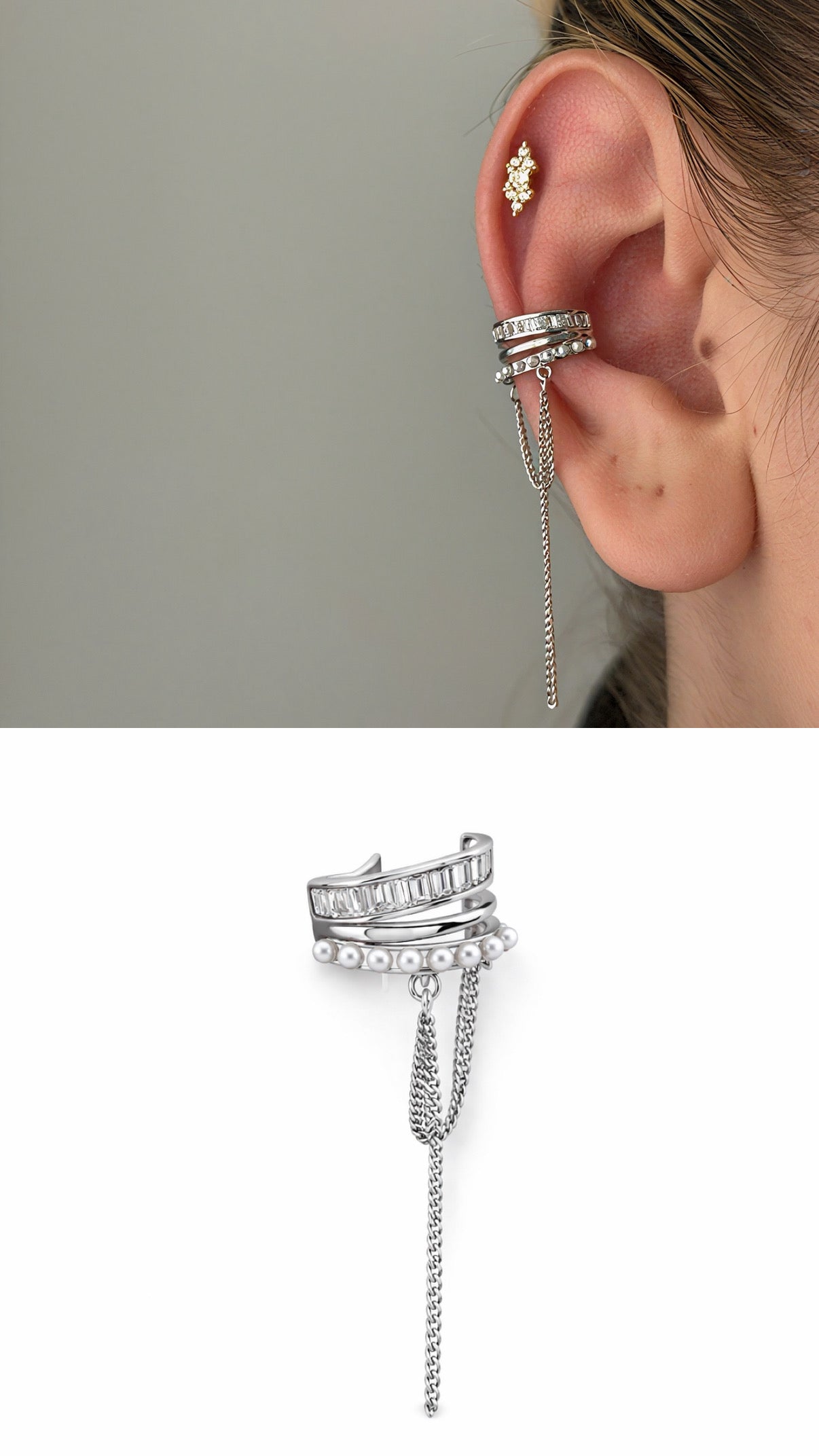 MY1VPEARC0075 gold-ear-cuff-stainless-steel-waterproof-trendy-wholesale-myaccessories wholesale jewelry EARCUFFS  Catwalk Jewellery Europe