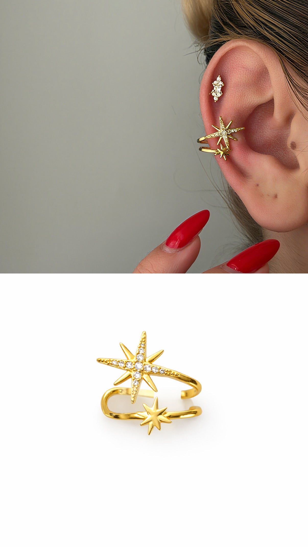 MY1VPEARC0082 gold-ear-cuff-stainless-steel-waterproof-trendy-wholesale-myaccessories wholesale jewelry EARCUFFS  Catwalk Jewellery Europe