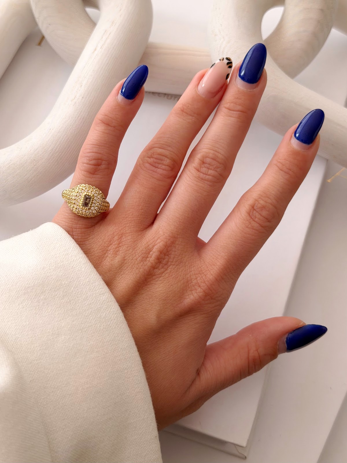 Gold CZ Pave Emerald Cut Signet Ring - CW1RING00108 | Wholesale Stainless Steel Jewelry Catwalk Jewellery Europe