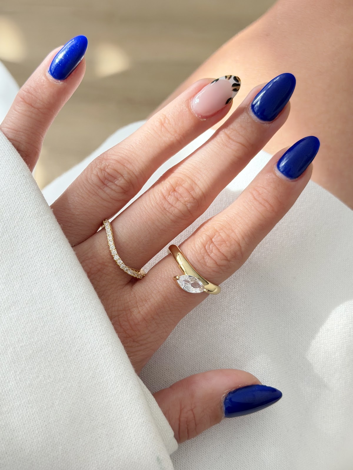 Gold East West Marquise CZ Solitaire Stackable Ring Set - CW1RING00136 | Wholesale Stainless Steel Jewelry Catwalk Jewellery Europe