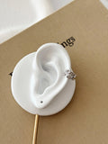 Silver CZ Pave Triomphe Logo Ear Cuff - CW1EARCUFF0062 | Wholesale Stainless Steel Jewelry Catwalk Jewellery Europe