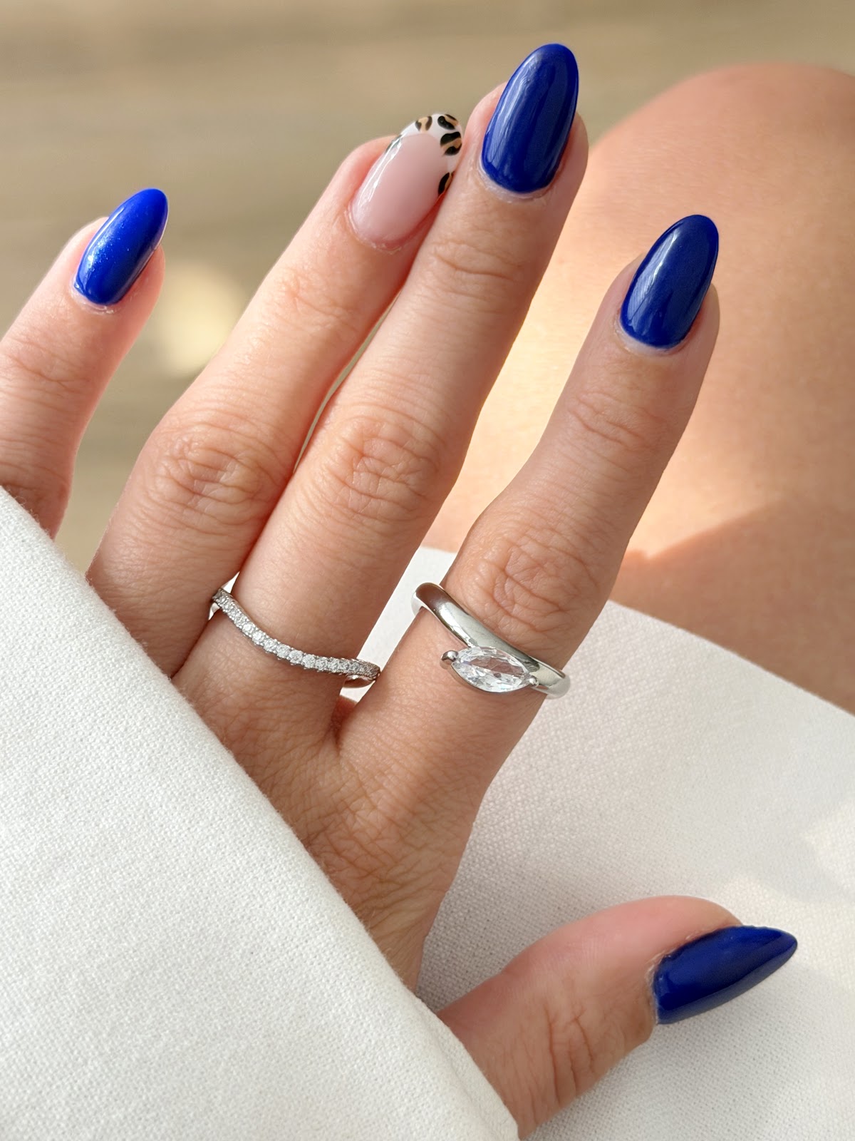 Silver East West Marquise CZ Solitaire Stackable Ring Set - CW1RING00135 | Wholesale Stainless Steel Jewelry Catwalk Jewellery Europe