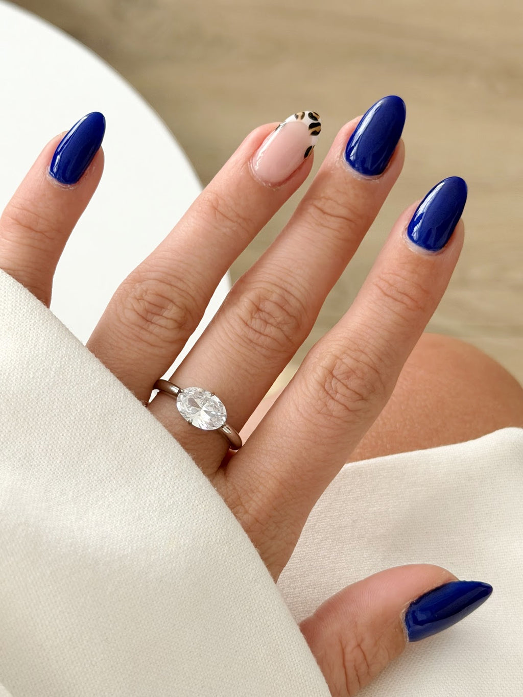 Silver East West Oval CZ Solitaire Ring wholesale jewelry RINGS Catwalk Jewellery Europe