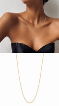 Gold Delicate Cable Chain Necklace - CW1NKL005 | Wholesale Stainless Steel Jewelry Catwalk Jewellery Europe