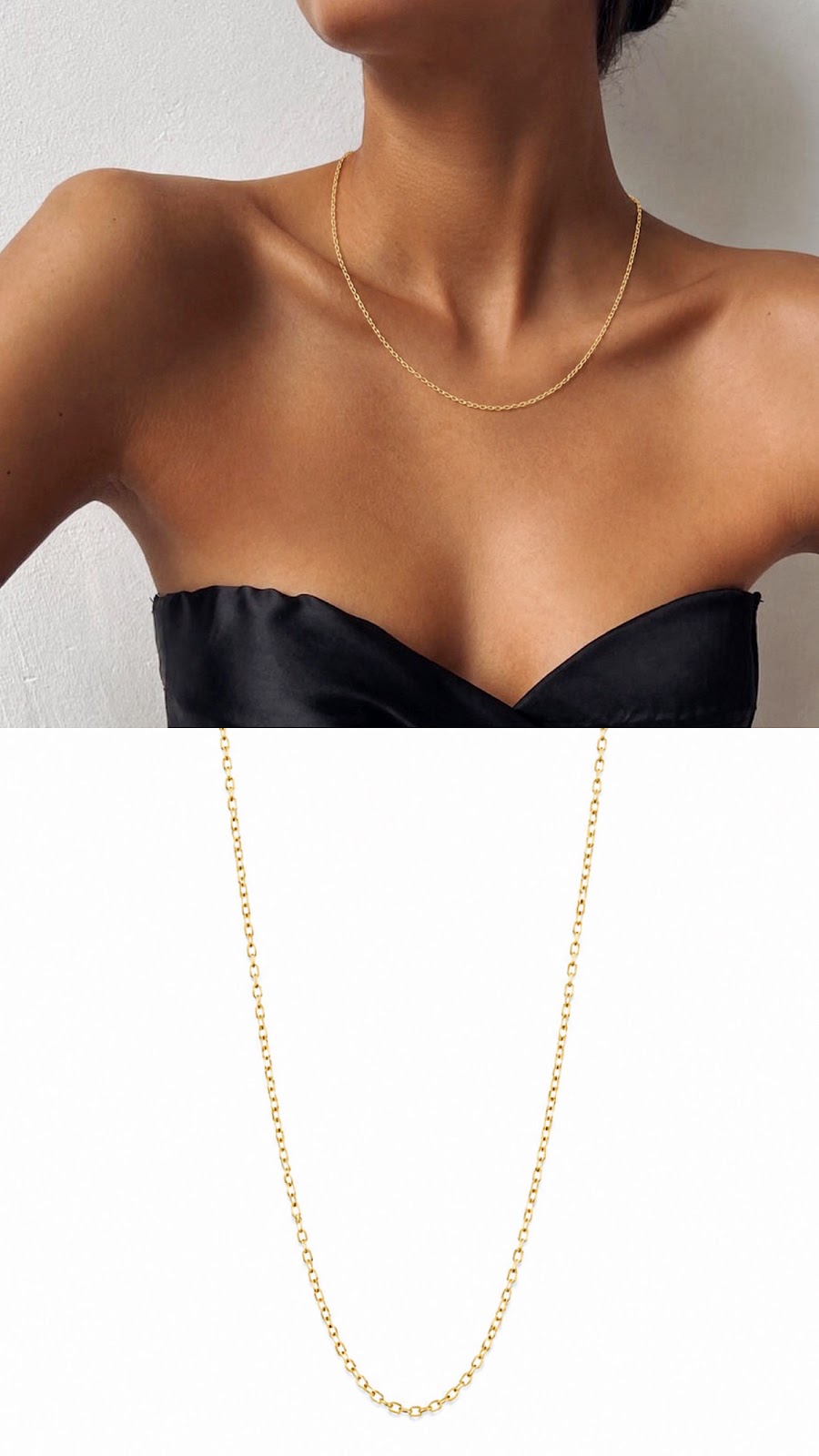 Gold Delicate Cable Chain Necklace - CW1NKL005 | Wholesale Stainless Steel Jewelry Catwalk Jewellery Europe