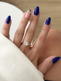 Gold East West Oval CZ Solitaire Ring wholesale jewelry RINGS Catwalk Jewellery Europe