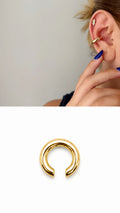 Silver Chunky Smooth Chubby Hoop Ear Cuff - CW1EARCUFF002 | Wholesale Stainless Steel Jewelry Catwalk Jewellery Europe
