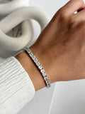 Silver Emerald Cut CZ Solitaire Tennis Bracelet - CW1VPBRCLT00293 | Wholesale Stainless Steel Jewelry Catwalk Jewellery Europe