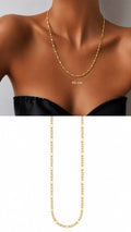 Gold Bar And Ring Link Chain Necklace - CW1NKL0011 | Wholesale Stainless Steel Jewelry Catwalk Jewellery Europe