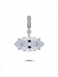 Silver Marquise Cut CZ Solitaire Pendant Charm - CW1PENDANT004 | Wholesale Stainless Steel Jewelry Catwalk Jewellery Europe