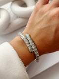 Silver CZ Pave Emerald Eye Coiled Snake Cuff Bangle - CW1CUFF0047 | Wholesale Stainless Steel Jewelry Catwalk Jewellery Europe