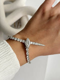 Silver CZ Pave Serpent Snake Head Tennis Bracelet - CW1VPBRCLT00294 | Wholesale Stainless Steel Jewelry Catwalk Jewellery Europe