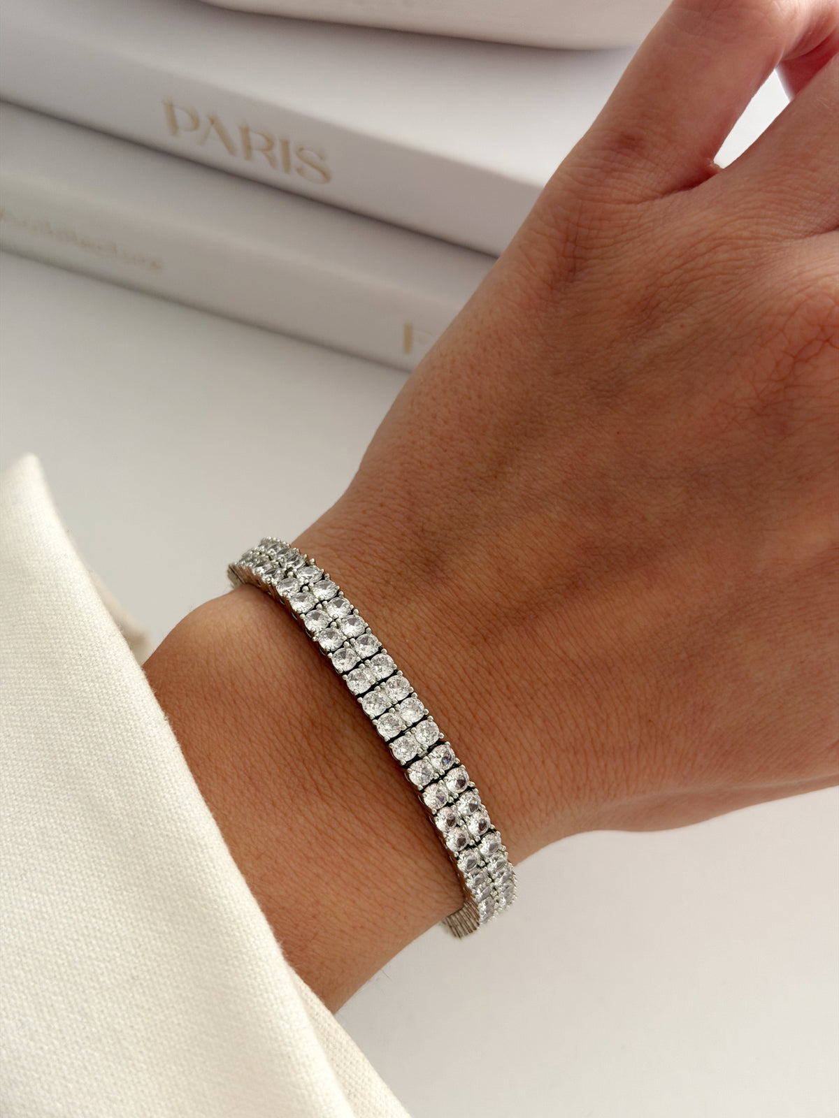 Rhodium Plated Cubic Zirconia Bracelets  – Catwalk Jewellery wholesale jewelry BRACELETS  Catwalk Jewellery Europe