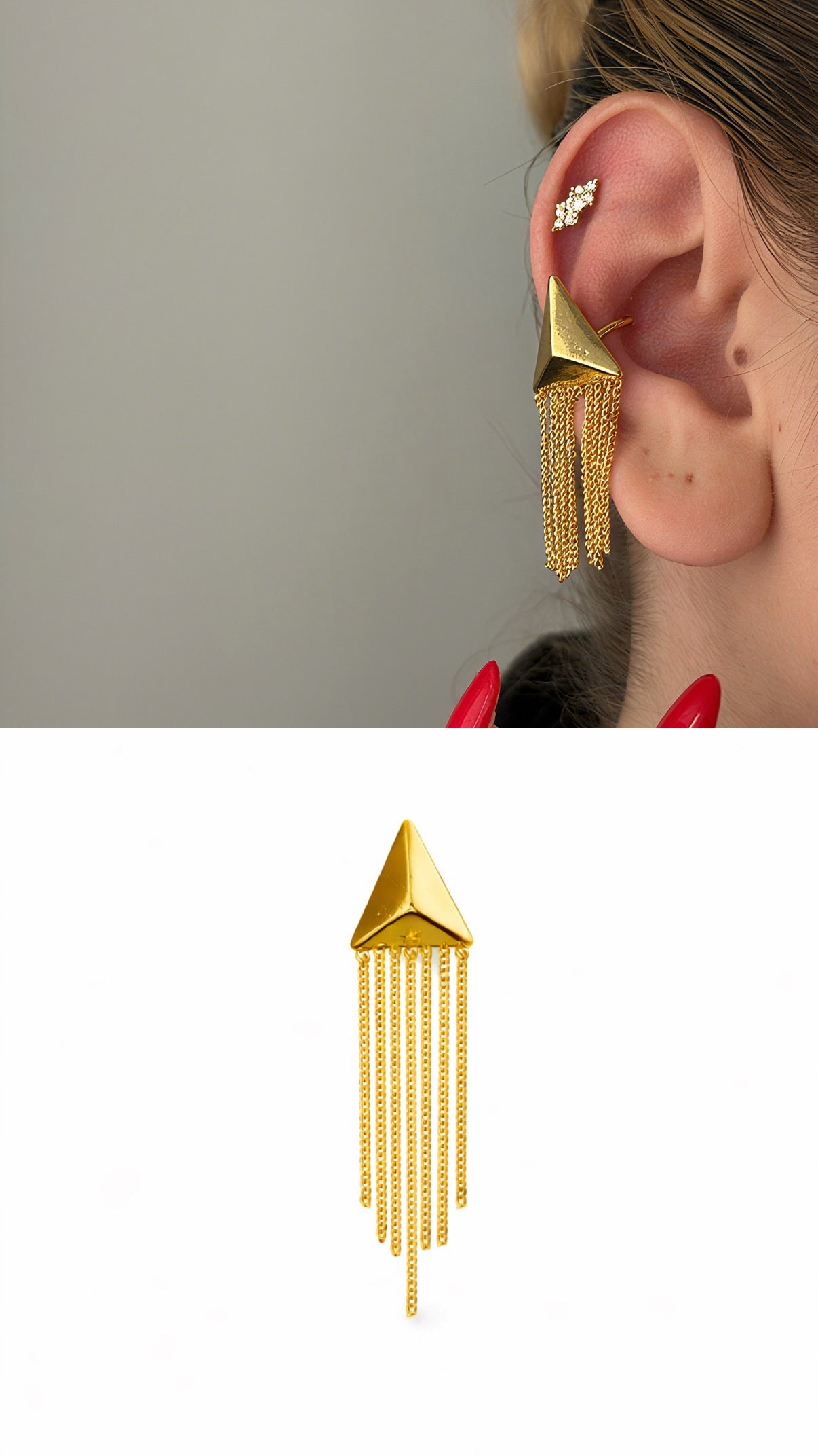 MY1VPEARC00117 gold-ear-cuff-stainless-steel-waterproof-trendy-wholesale-myaccessories wholesale jewelry EARCUFFS  Catwalk Jewellery Europe