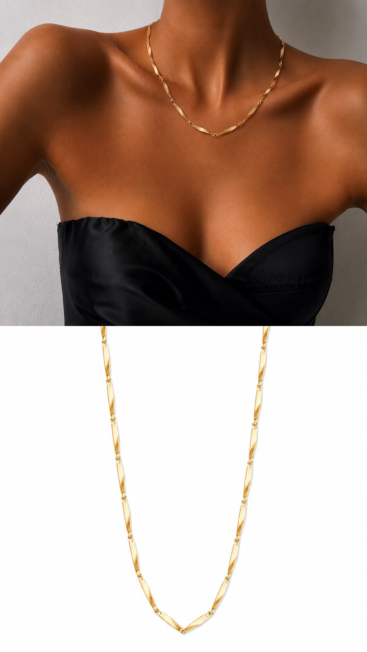 MY1VPNKLC0012 gold-necklace-stainless-steel-waterproof-layered-trendy-wholesale-myaccessories wholesale jewelry NECKLACE  Catwalk Jewellery Europe