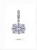 Silver Oval Cut CZ Solitaire Pendant Charm - CW1PENDANT001 | Wholesale Stainless Steel Jewelry Catwalk Jewellery Europe