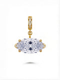 Gold Marquise Cut CZ Solitaire Pendant Charm - CW1PENDANT003 | Wholesale Stainless Steel Jewelry Catwalk Jewellery Europe