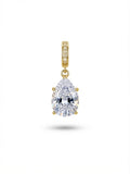Gold Pear Cut CZ Solitaire Pendant Charm - CW1PENDANT005 | Wholesale Stainless Steel Jewelry Catwalk Jewellery Europe