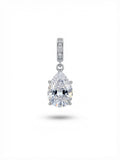 Silver Pear Cut CZ Solitaire Pendant Charm - CW1PENDANT006 | Wholesale Stainless Steel Jewelry Catwalk Jewellery Europe