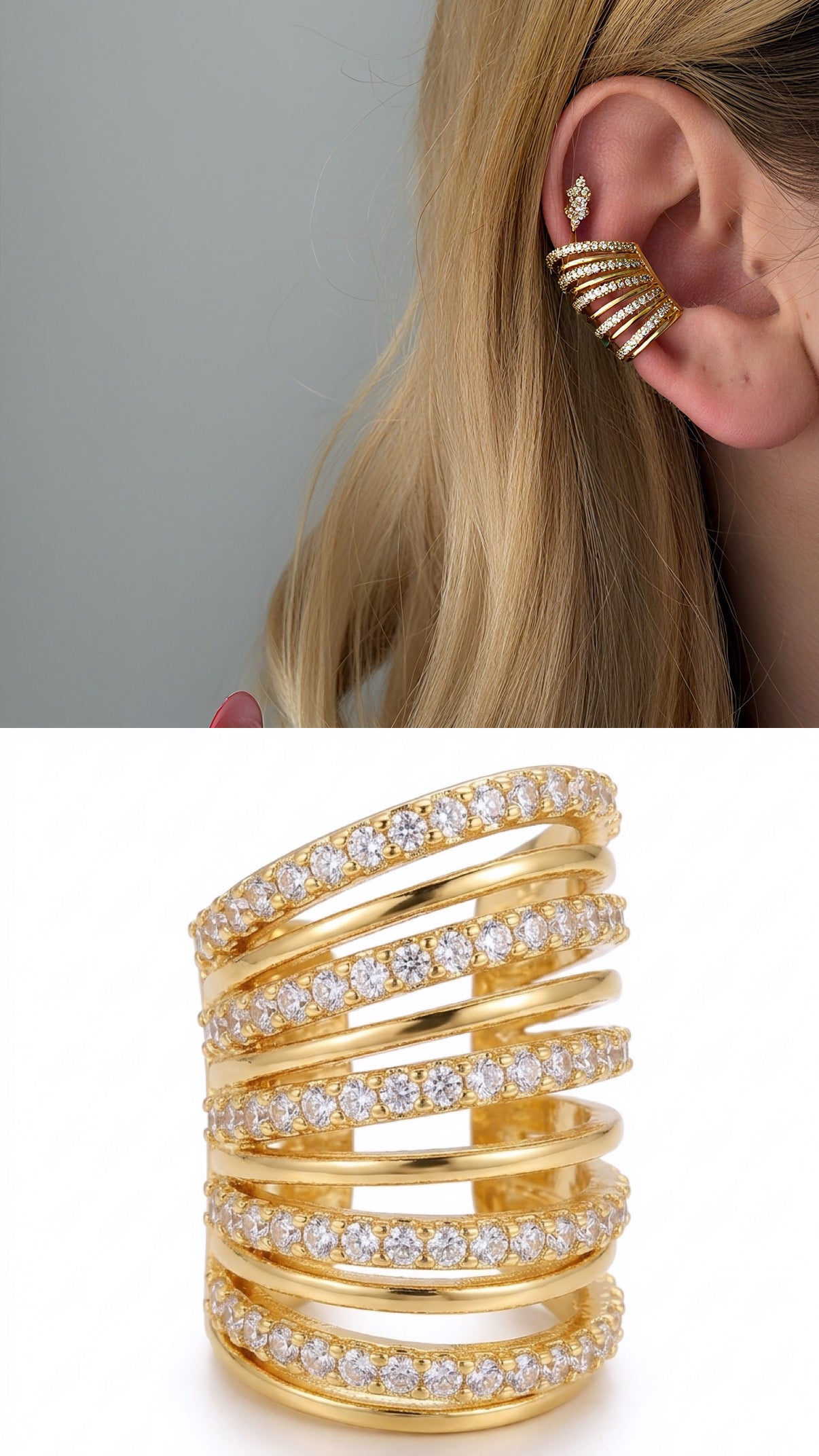 MY1VPEARC00108 gold-ear-cuff-stainless-steel-waterproof-trendy-wholesale-myaccessories wholesale jewelry EARCUFFS  Catwalk Jewellery Europe