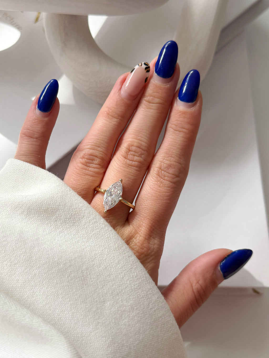 CW1RING0014-gold-solitaire-marquise-cut-cz-engagement-ring-catwalkjewellery wholesale jewelry RINGS Catwalk Jewellery Europe
