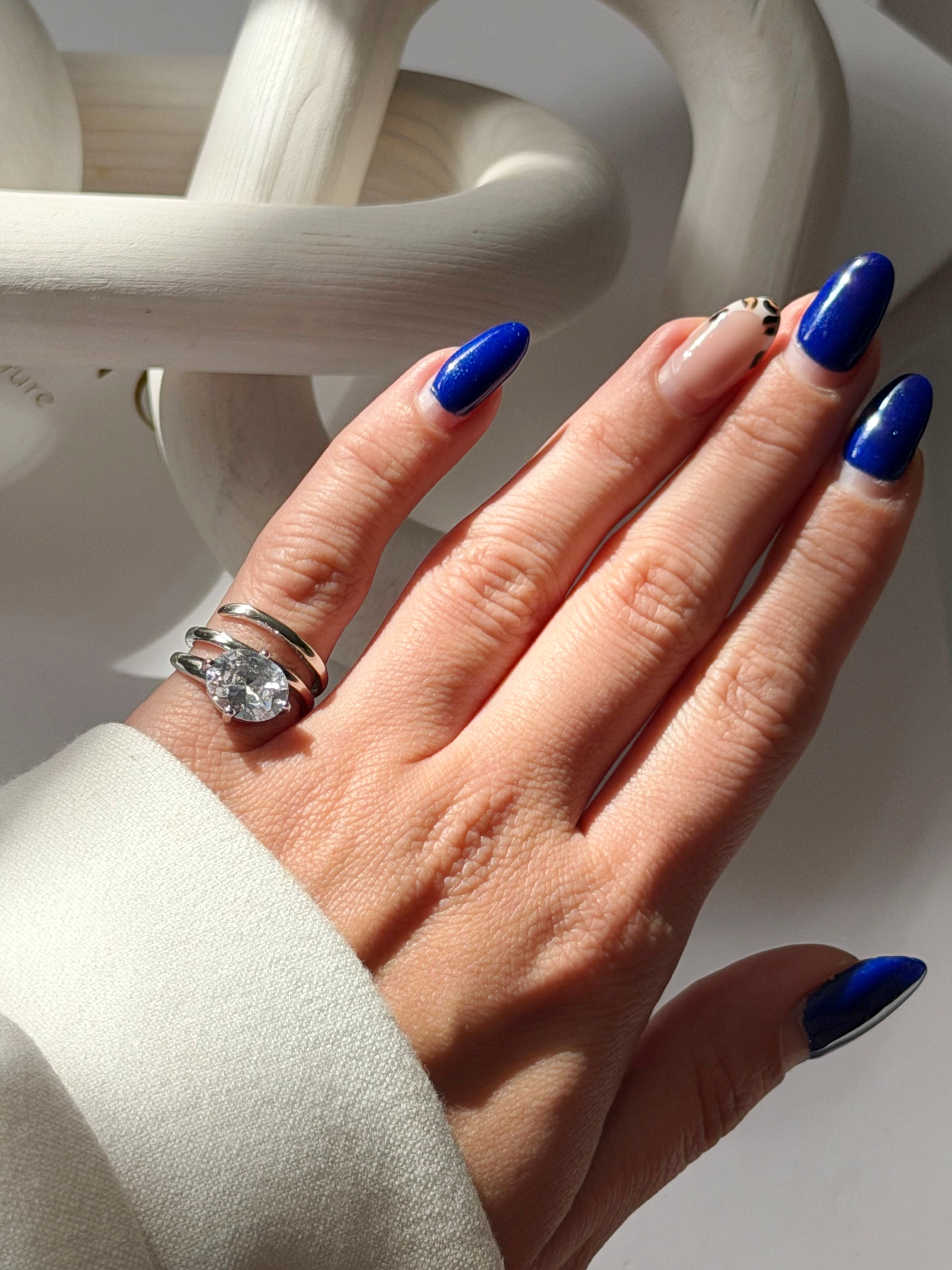 CW1RING009-silver-layered-oval-cz-statement-ring-catwalkjewellery wholesale jewelry RINGS Catwalk Jewellery Europe