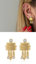14K Gold Plated Cubic Zirconia Vip 14k earrings  – Catwalk Jewellery wholesale jewelry VIP 14K EARRINGS  Catwalk Jewellery Europe