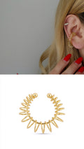 Gold Spiral Wire Coil Wrap Ear Cuff - CW1EARCUFF0065 | Wholesale Stainless Steel Jewelry Catwalk Jewellery Europe