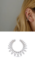 Silver Spiral Wire Coil Wrap Ear Cuff - CW1EARCUFF0066 | Wholesale Stainless Steel Jewelry Catwalk Jewellery Europe