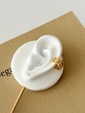 Gold Marquise CZ Flower Triple Band Ear Cuff - CW1EARCUFF0080 | Wholesale Stainless Steel Jewelry Catwalk Jewellery Europe